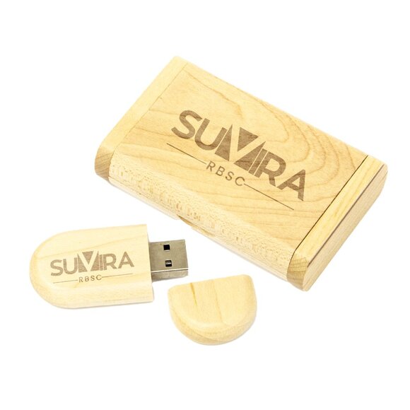 SUVIRA Eco-Friendly Wooden USB Flash Drive with Wood Box - 64GB - USB 3.0 - Picture 11 of 11